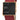 QLOCKTWO W Rose Black Watch with Red French-Grain Leather Strap